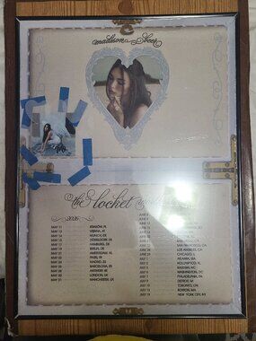 Madison Beer Concert Poster with signed insert and confetti in frame